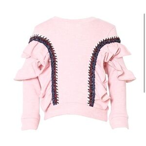 Kinderkind pink ruffle sweater pullover size 2T new